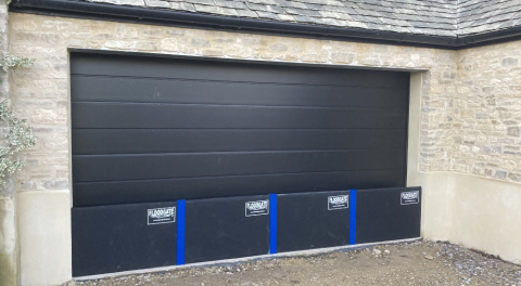 Garage door flood protection